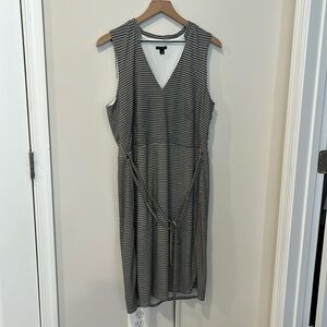 Ann Taylor Dress Mod Plaid Geo Print Career Wear Size L